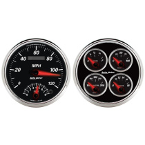 Mätarkit 2st QUAD & TACH/SPEEDO 127mm DESIGNER BLACK II